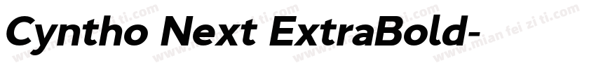 Cyntho Next ExtraBold字体转换
